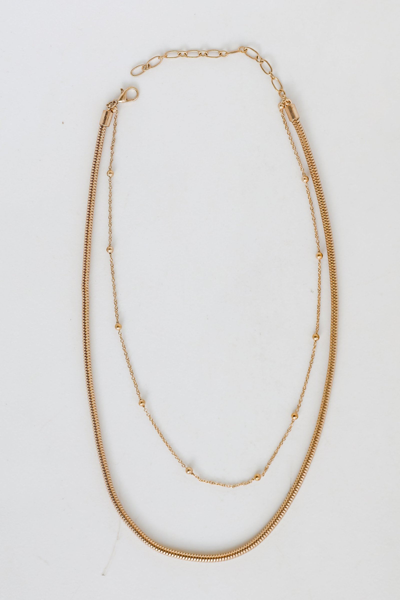 Meghan Gold Layered Chain Necklace EO2