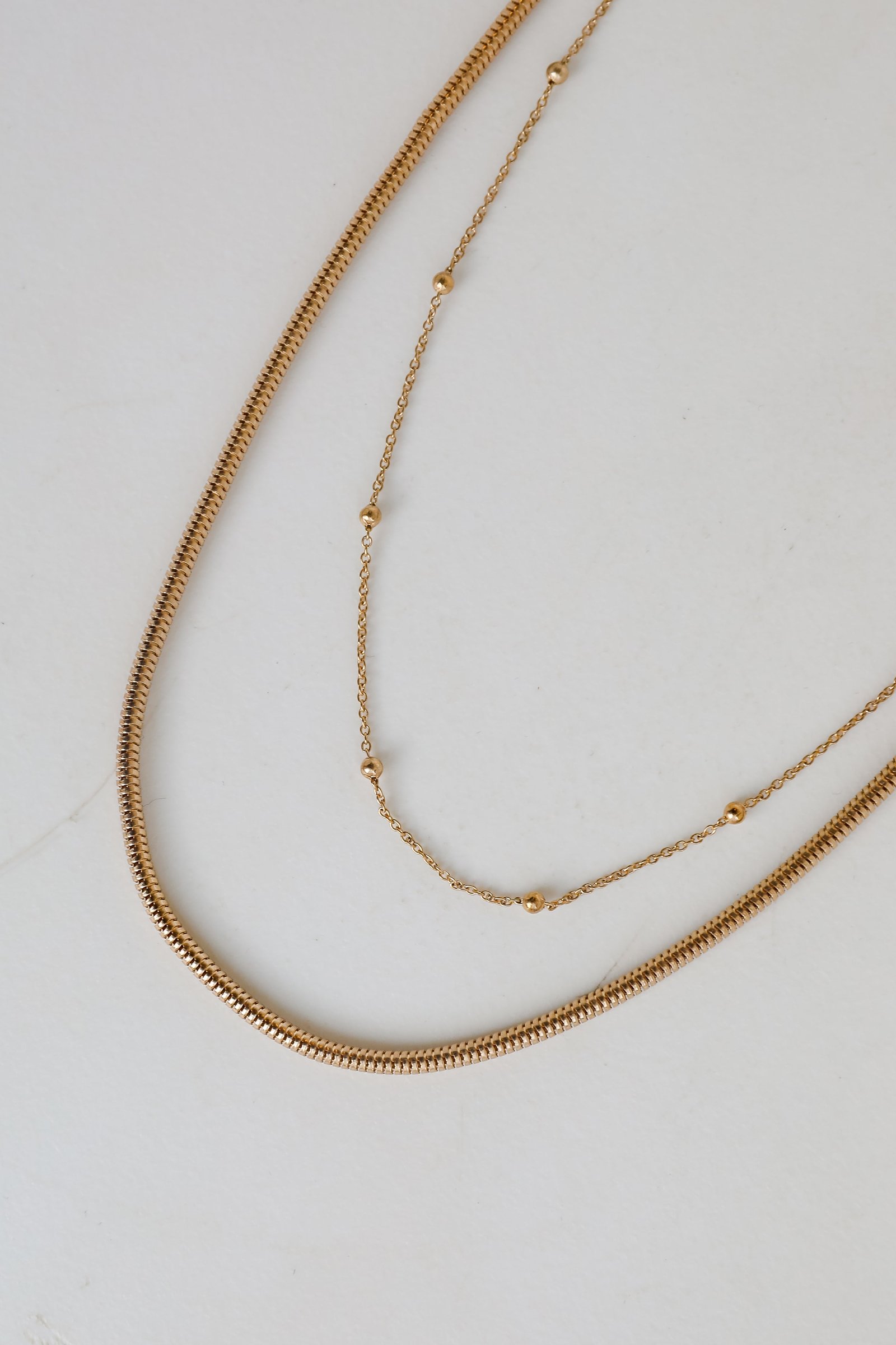 Meghan Gold Layered Chain Necklace EO2